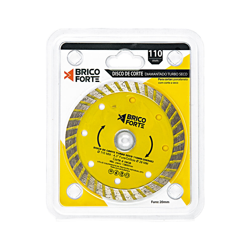 Disco Diamantado Turbo Seco 110mm Brico Forte