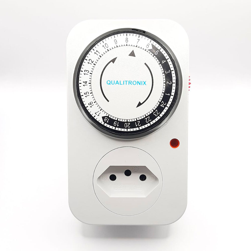 Timer Analógico Bivolt Branco Bivolt Qualitronix