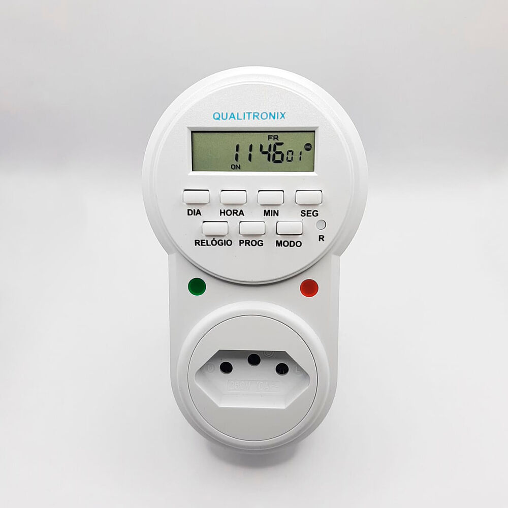 Timer Digital Bivolt Branco Qualitronix