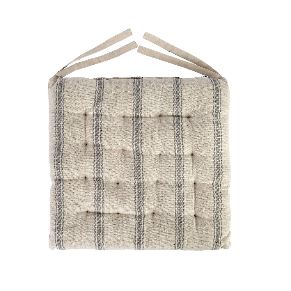 Almofada Futton 40cm x 40cm Listras Cinza Diagonal