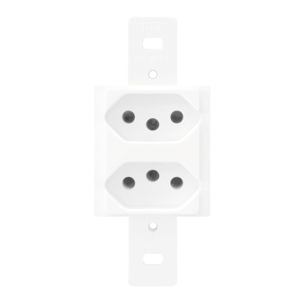 Tom 2 Seções S/esp 20a Blanc Branco Brilhante 250v Fame