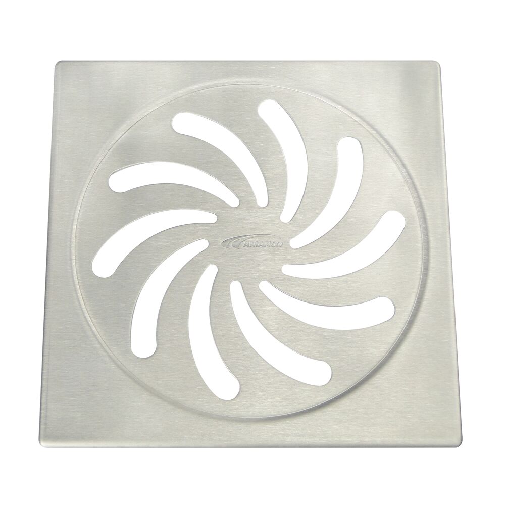Grelha para Caixa Sifonada 100mm Vortice Inox Quadrado Amanco