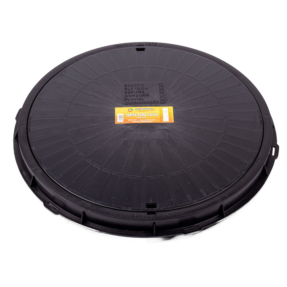 Tampa para Caixa Inspeção e Gordura 60cm Preto Brec
