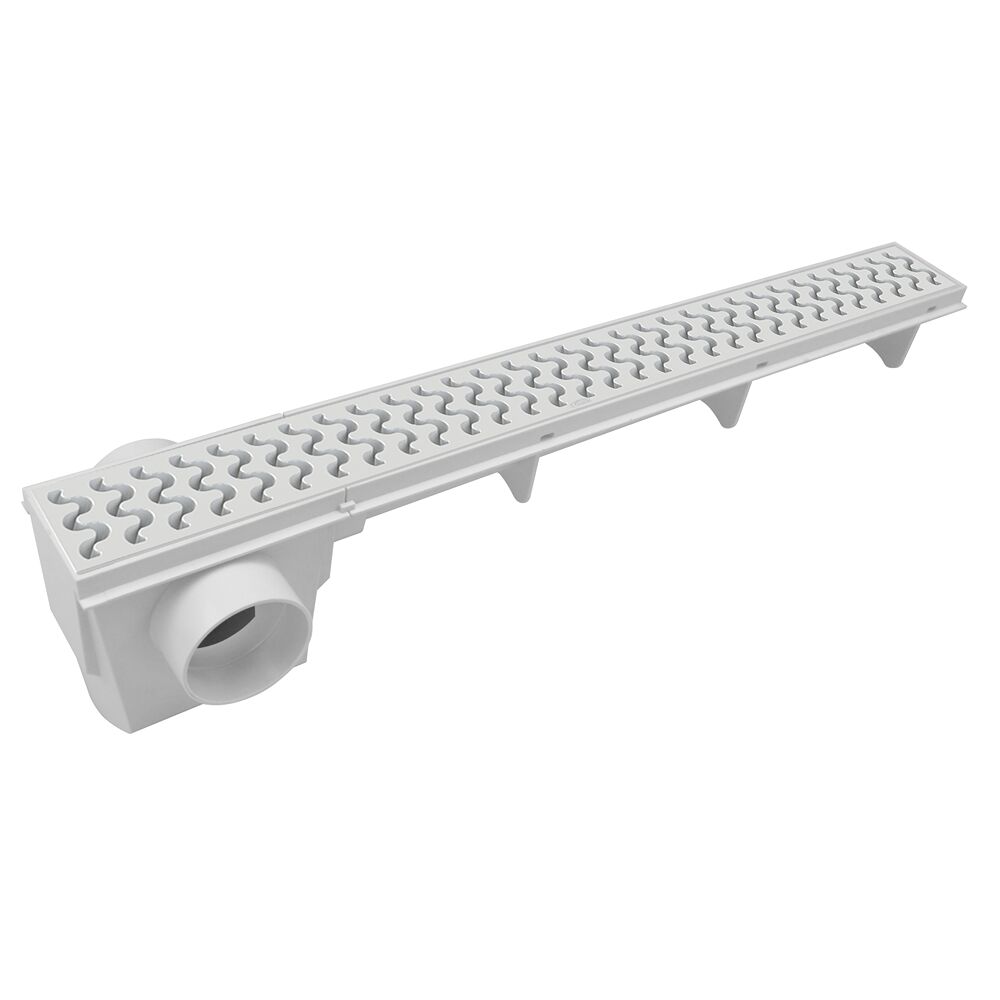 Ralo Linear 50cm Grelha Sifonado Branco Amanco