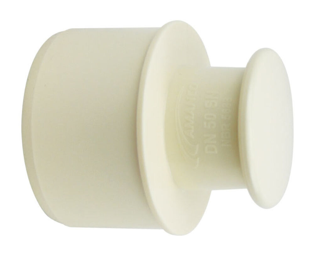 Plug 75mm Pvc Esgoto Branco Amanco