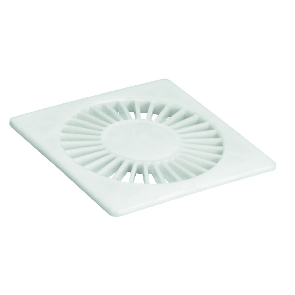 Grelha para Caixa Sifonada 150mm Pe N83 Branco Quadrado Amanco