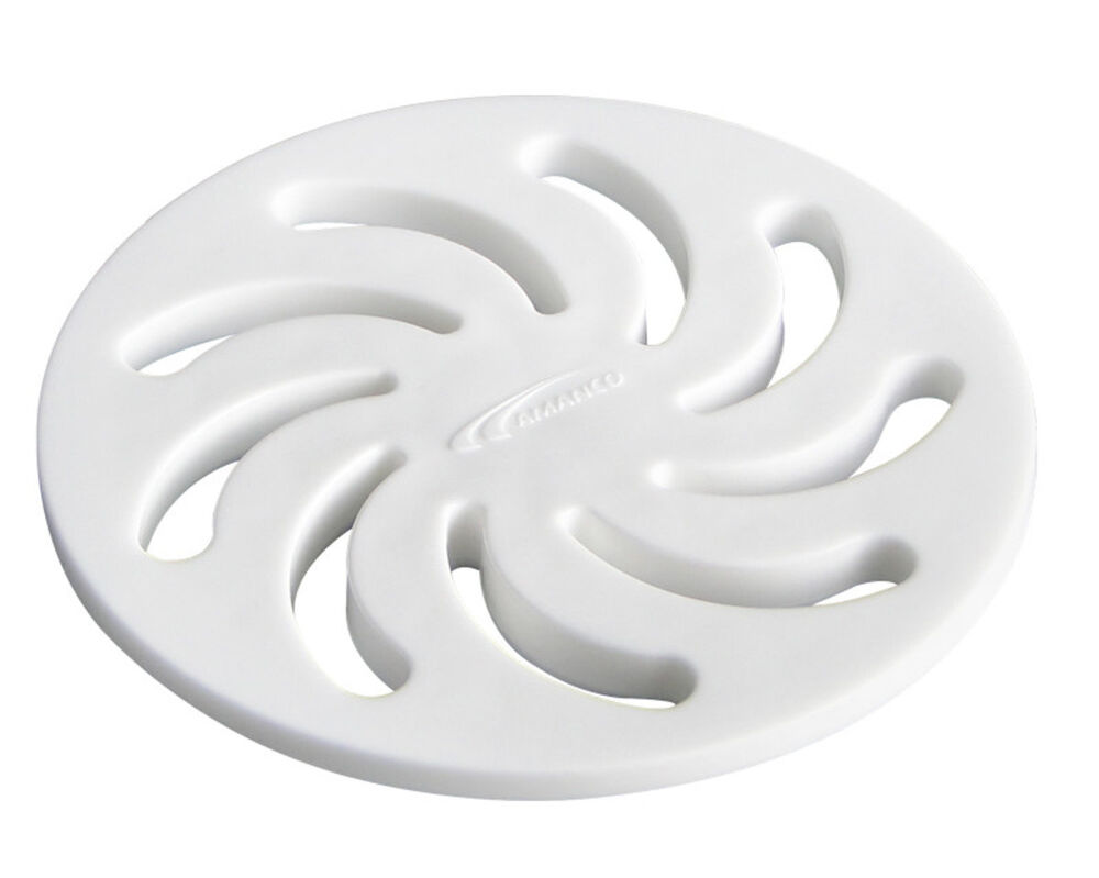 Grelha para Caixa Sifonada 150mm Vortice Pe Branco Redondo Amanco