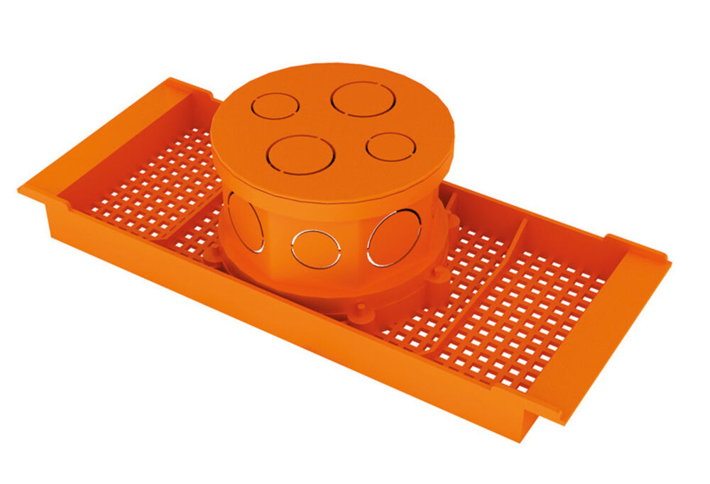 Caixa Luz Octo 250mm 4x4 Laje C/sup Laranja Amanco