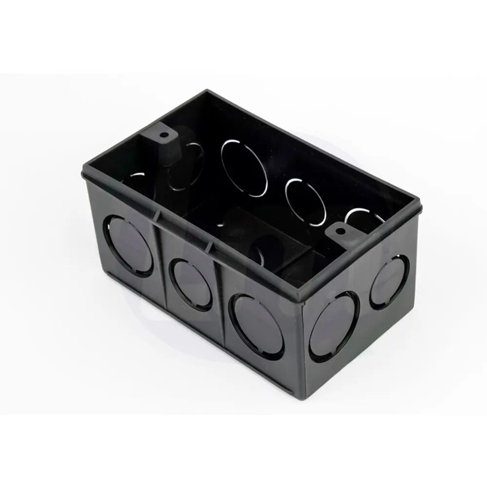 Caixa Luz 4x2 Retangular Preto Amanco