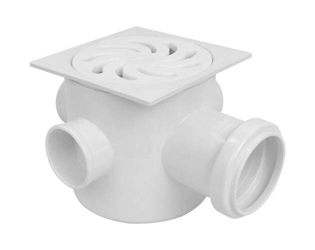 Caixa Sifonada 100x100x50mm Pvc Esgoto Redondo Amanco