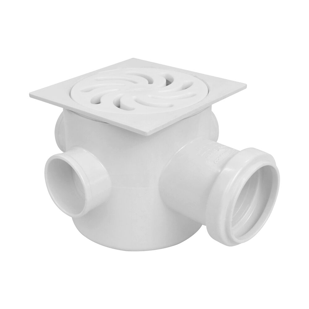 Caixa Sifonada 100x150x50mm Pvc Esgoto Branco Redondo Amanco
