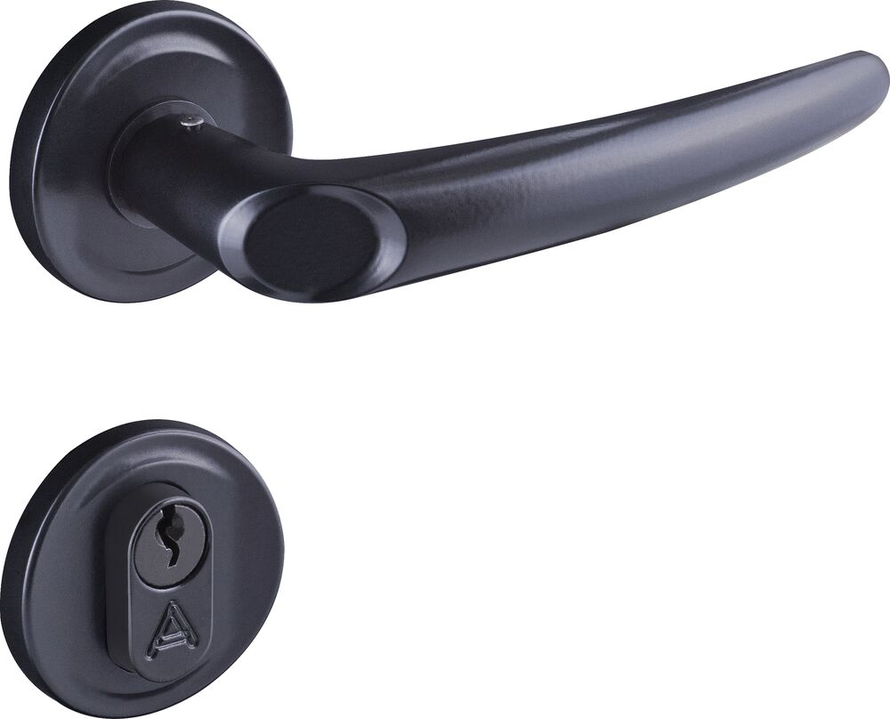 Fechadura Externa Joy Roseta Preto Fosco 40mm 083571 2600/63 Aliança
