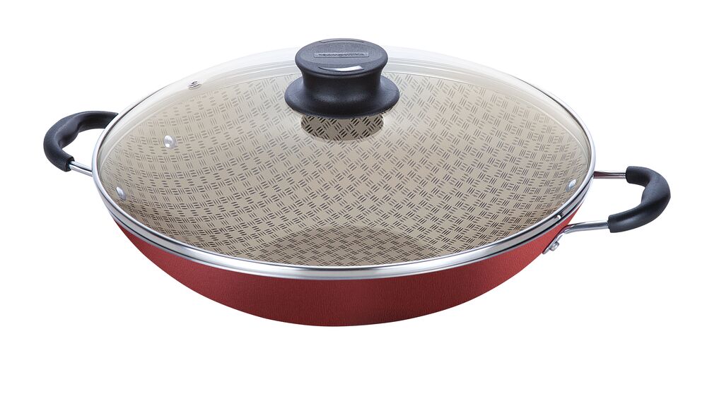 Wok Alumínio 36cm Paris Vermelho Tramontina