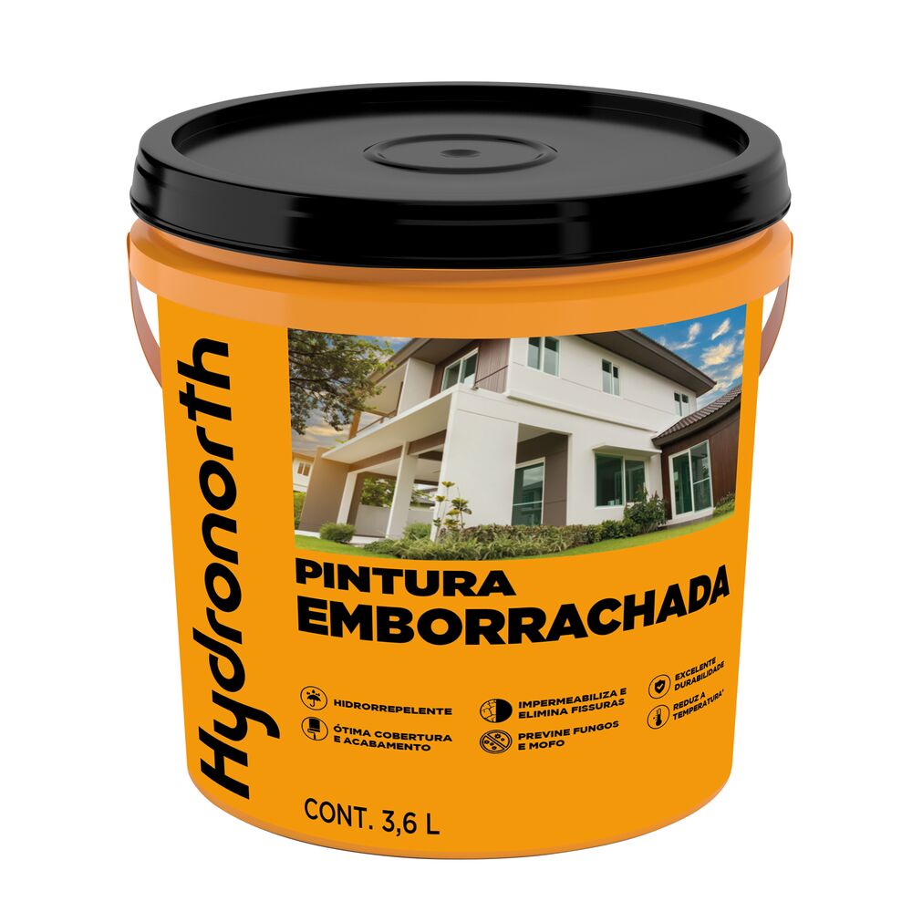 Tinta Impermeabilizante 3,6l Emborrachada Palha Hydronorth