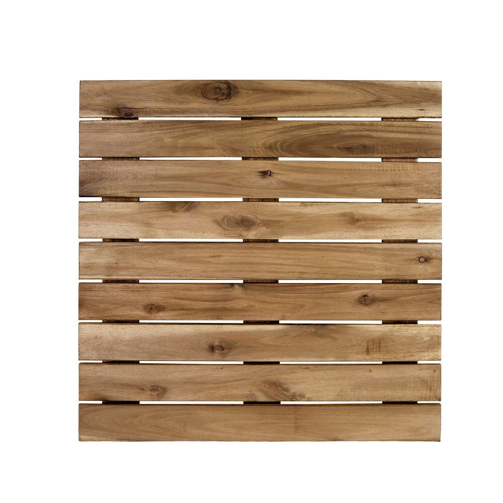 Deck Madeira Lejiane 9 Ripas Natural Fosco 50x50x2,4cm Fascino