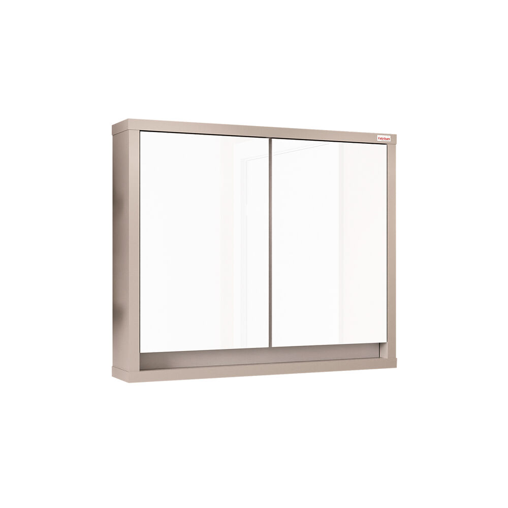 Espelheira para Banheiro MDF/MDP Lorena Alice Nude 72cm C-Linea