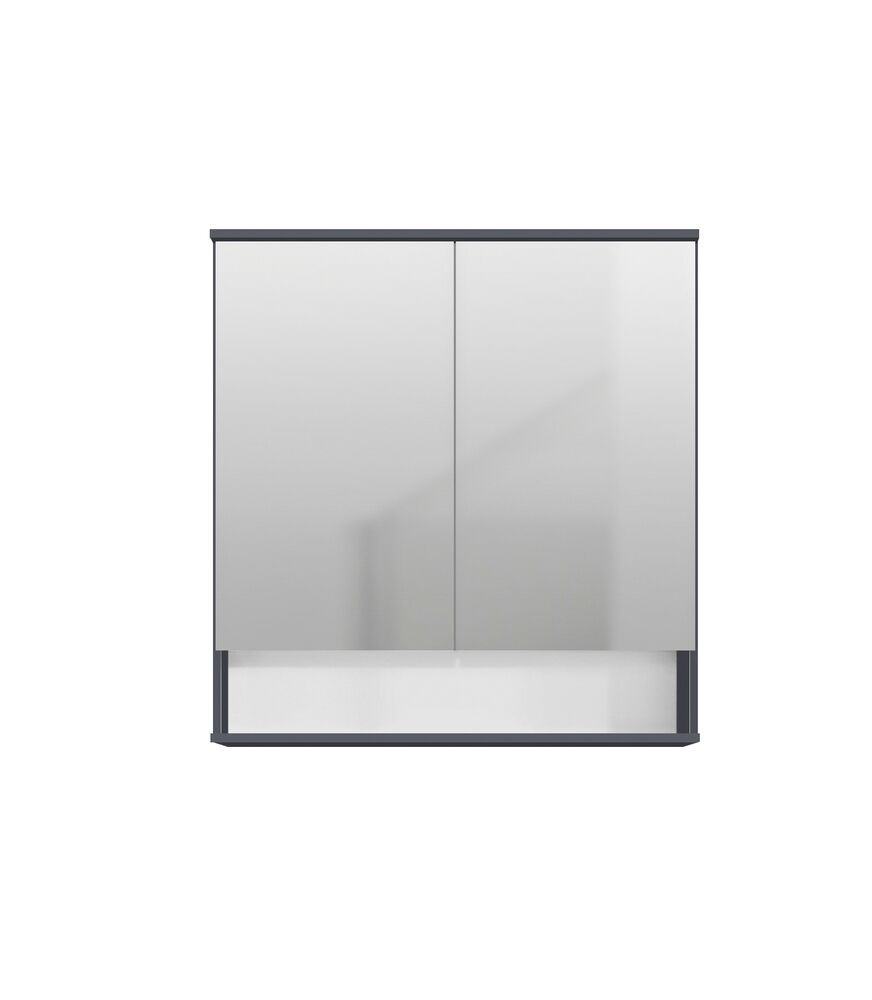 Espelheira para Banheiro MDF/MDP Cecilia Chumbo 70cm C-Linea