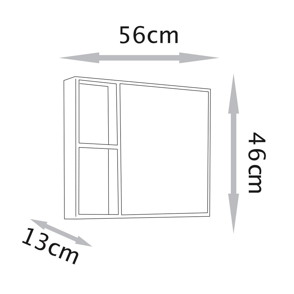 Espelheira para Banheiro MDF/MDP Stillo Chumbo 56cm C-Linea
