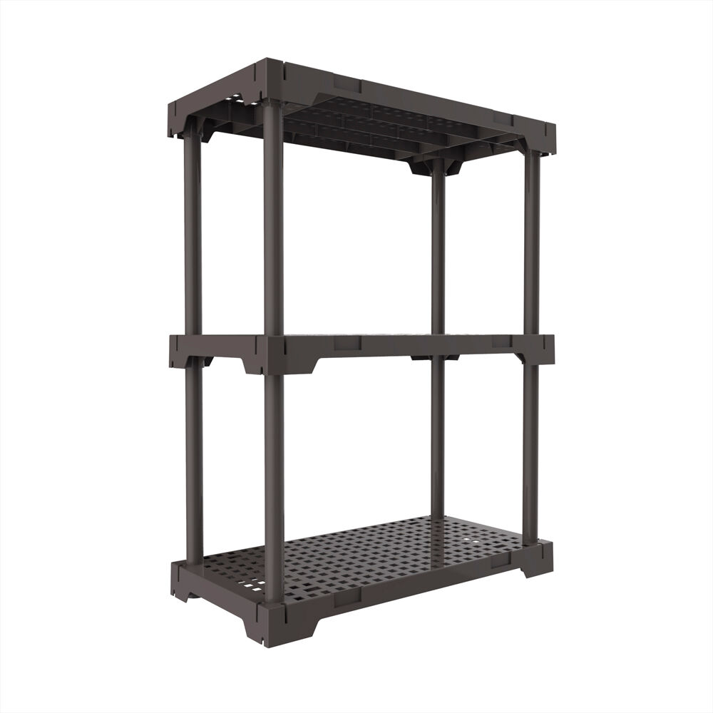 Estante Plastico Poly Eco Cinza 3 Prateleiras Grift