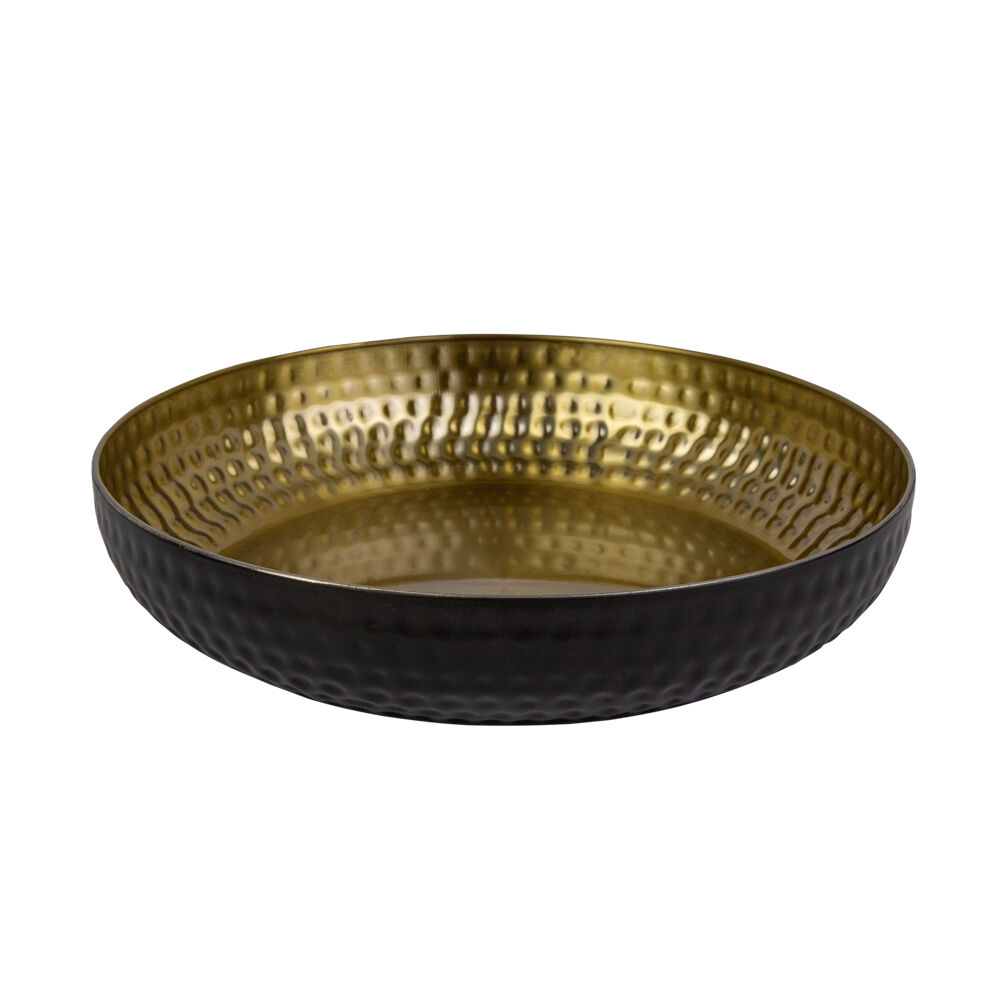 Bowl 26cm Amber Preto Dourado Casa&Ideia