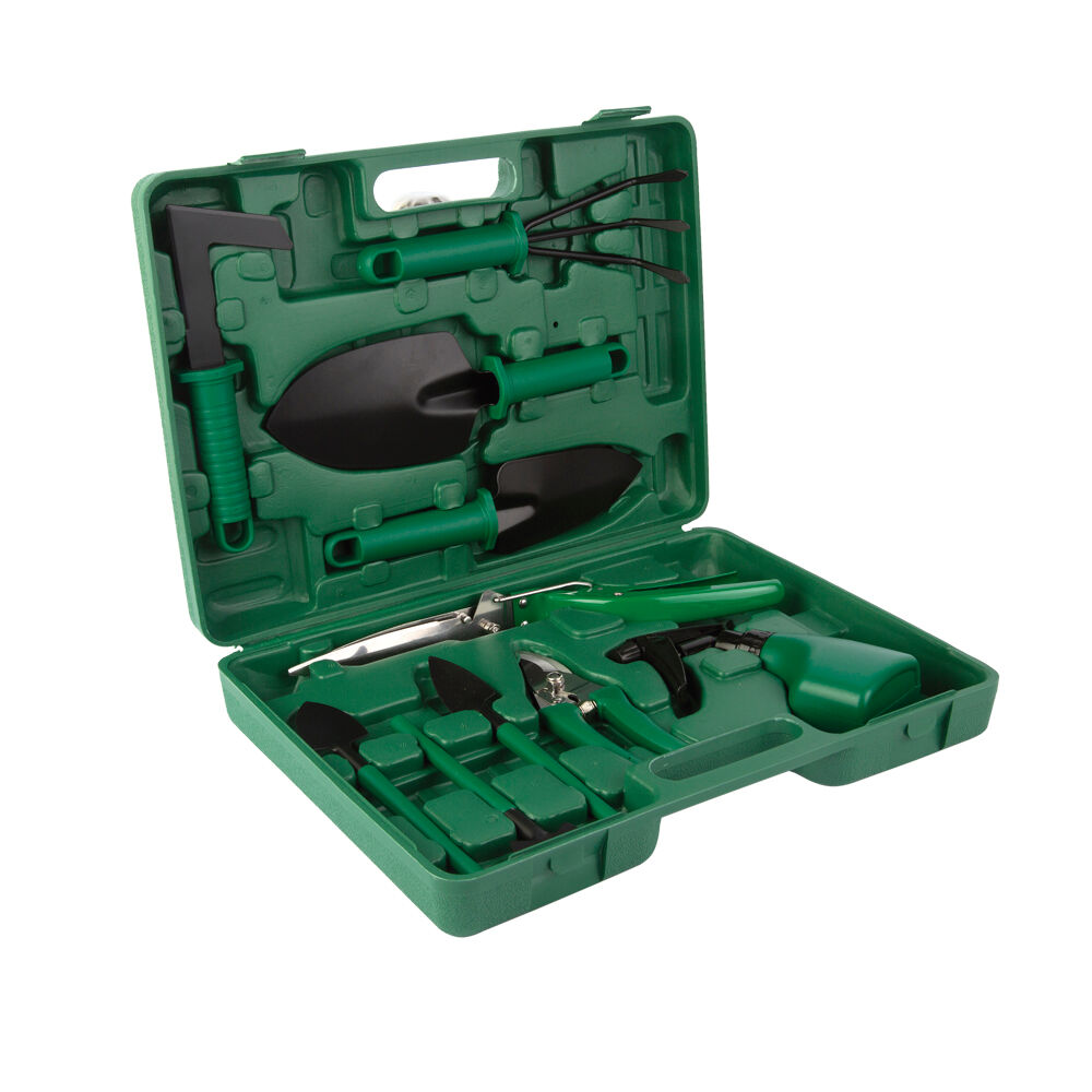 Kit de Jardinagem 10 Peças Zeus Preto Verde Fascino