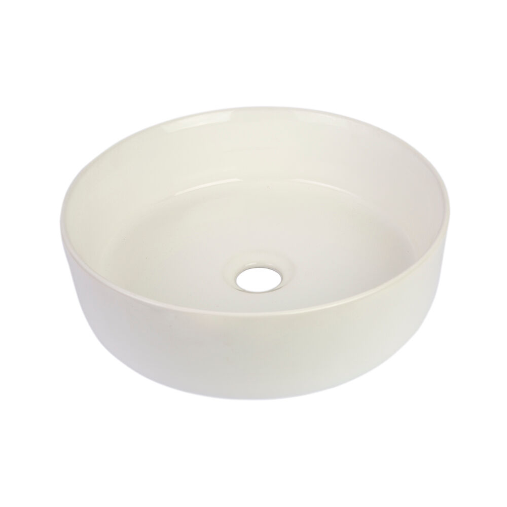 Cuba para Banheiro de Apoio Louça Redonda Branca 36x12cm Cracóvia Addra