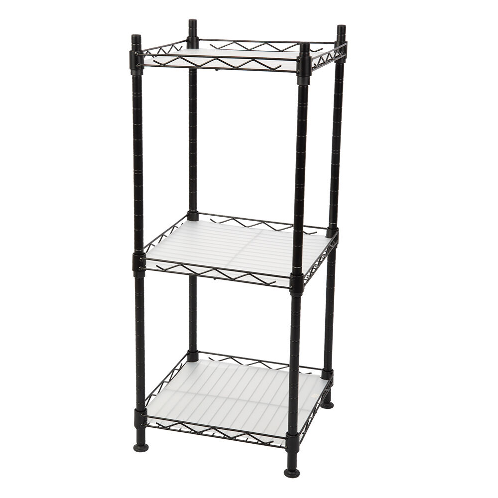Estante Aço 73x30x30cm Madrid Preto 3prat Casa&Ideia