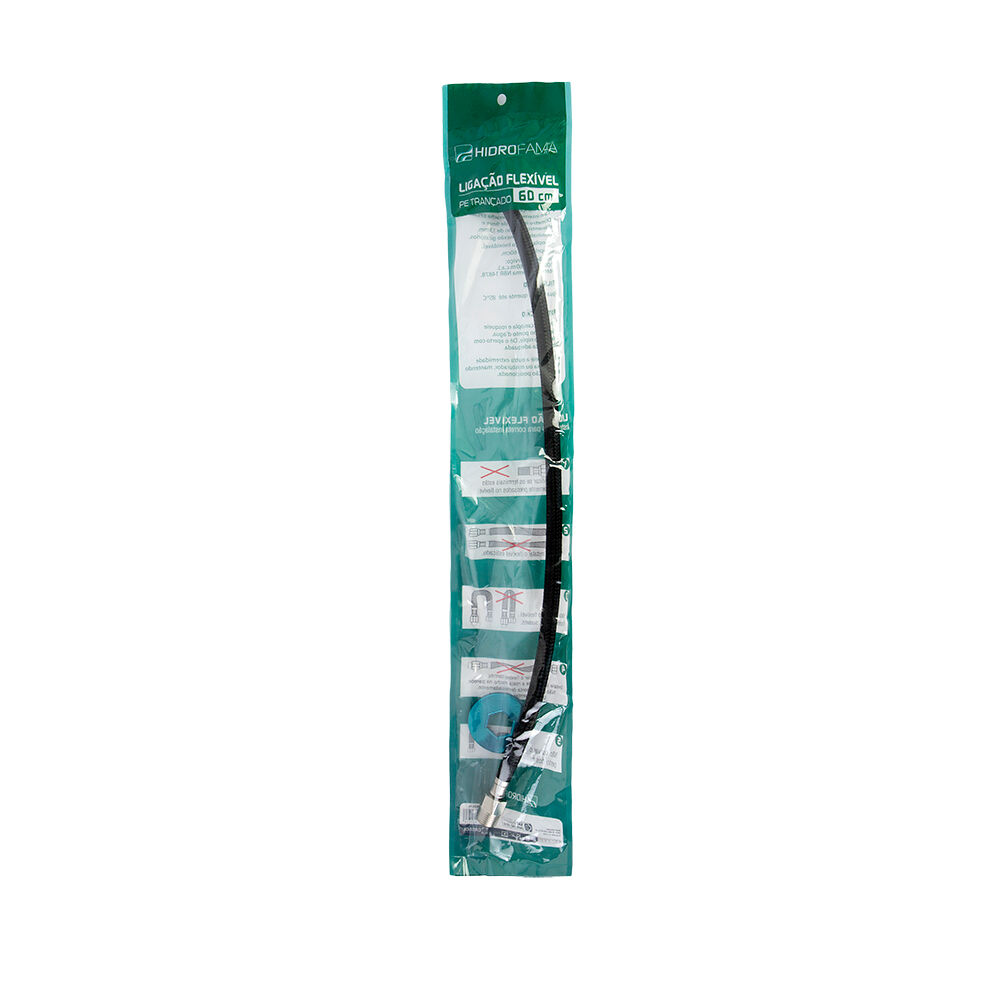 Engate Flexivel 60cm Preto Hidrofama