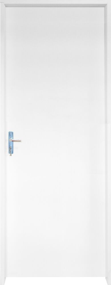 Kit Porta de Abrir Lâmida HDF Sem Vista Branco 2,13m x 80cm x 14cm Diretia Esquerda Grantok