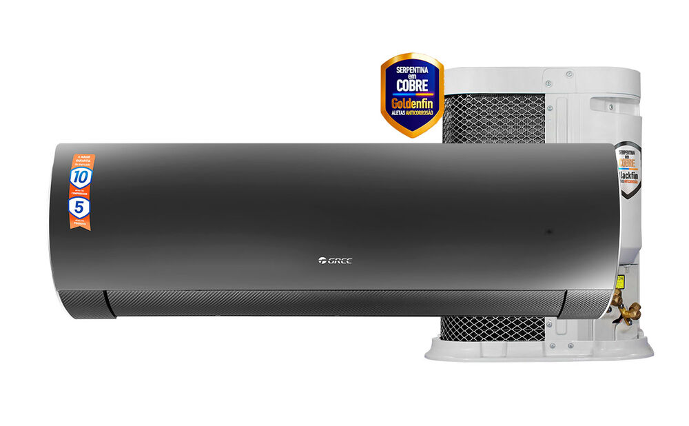 Ar Condicionado Split Inverter 18000 Btus Gwh18acd-d3dna1 Preto Branco Quente e Frio Gree