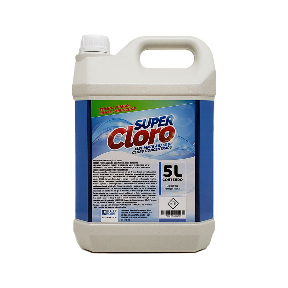Cloro 5l Químico Super Cloro Transparente Goedert