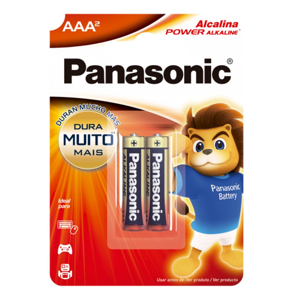 Pilha 2pcs Alcalina Aaa Panasonic