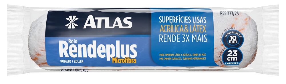 Rolo Lã 23cm Rendeplus 327/23 Branco Atlas