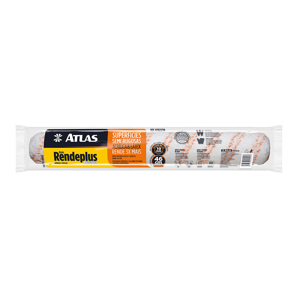 Rolo Lã 46cm Rendeplus Sem Garfo Branco Atlas