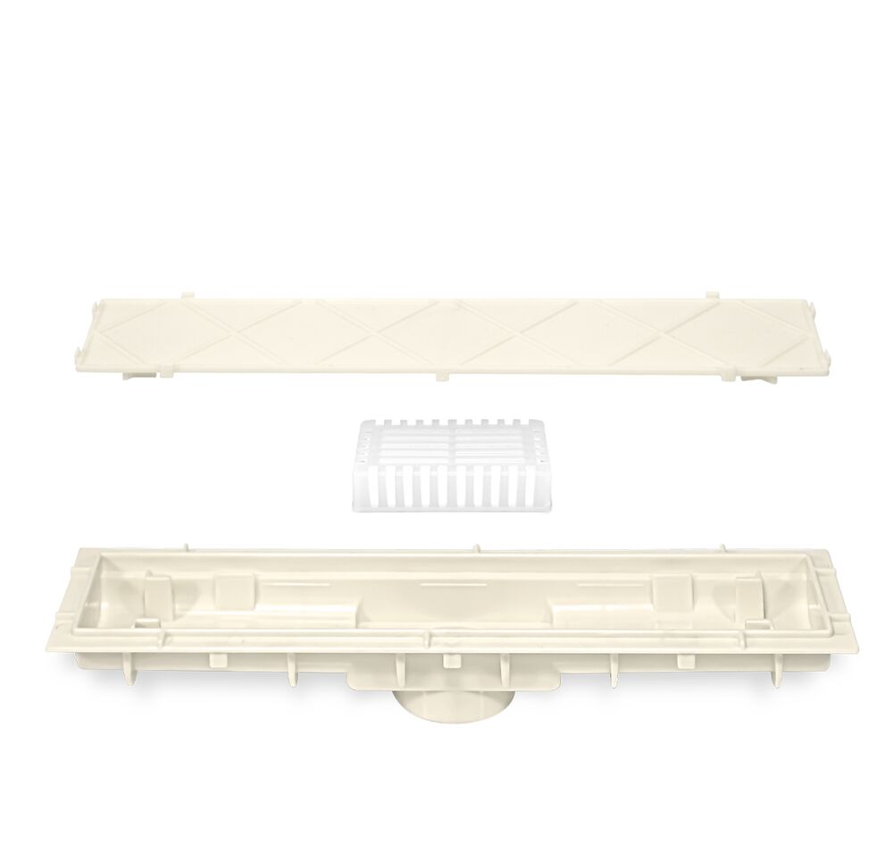 Ralo Linear 25,3x4,5x3,8cm Branco Multicerto