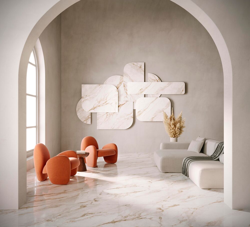 Porcelanato Marmo Perla Lux Retificado Polido 120x120 Biancogres