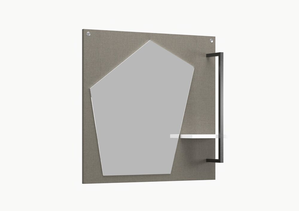 Espelheira para Banheiro Tune Branco/Linen 60cm C-Linea