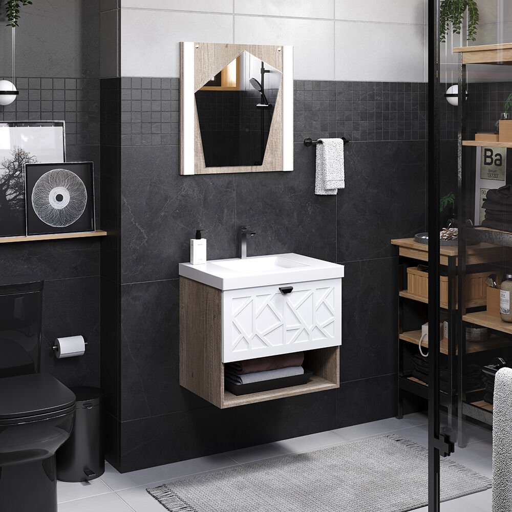 Gabinete para Banheiro MDF/MDP com Tampo Davos 60cm C-Linea