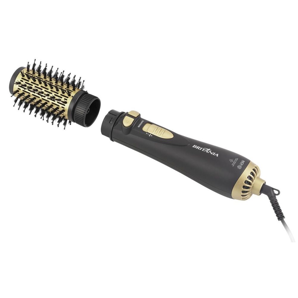 Escova Rotativa 1300w Ber20pd Preto Dourado Bivolt Britânia
