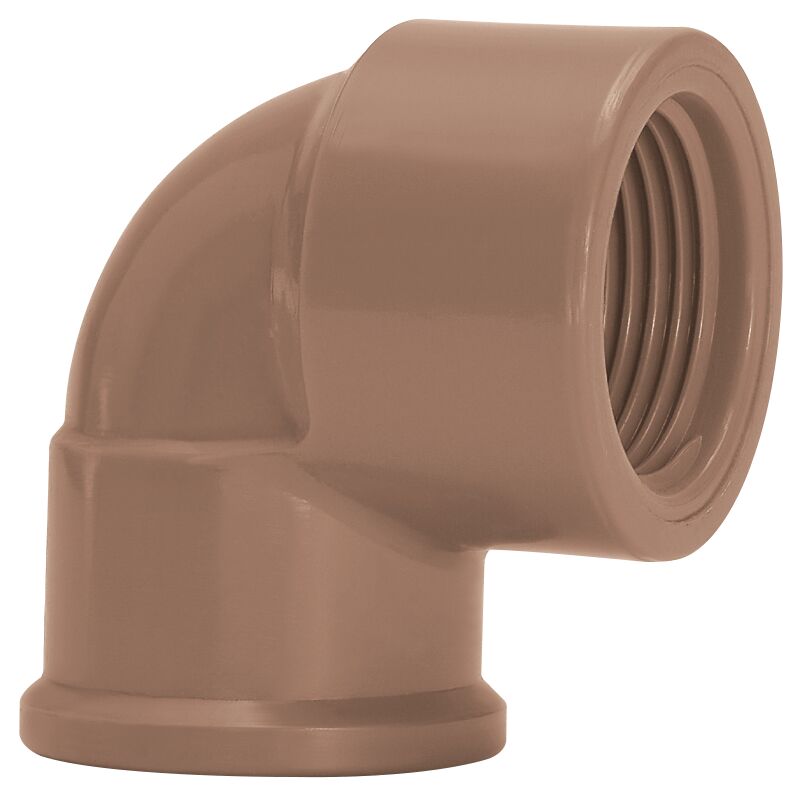Joelho 90° 32mmx3/4 Pvc Soldável Marrom Amanco