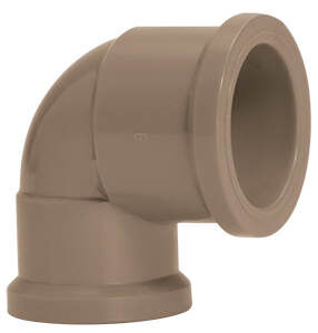 Joelho 90° Com Redução 32x25mm Pvc Soldável Marrom Amanco