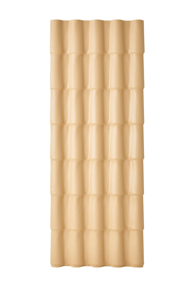 Telha PVC 0,86x2,30mx2mm Colonial Marfim Tubozan