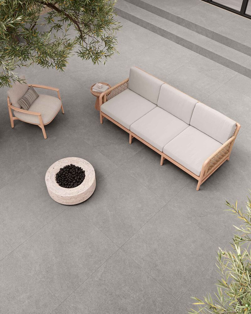 Porcelanato Dorcia Satin Grafite Retificado Acetinado 100x100 Biancogres