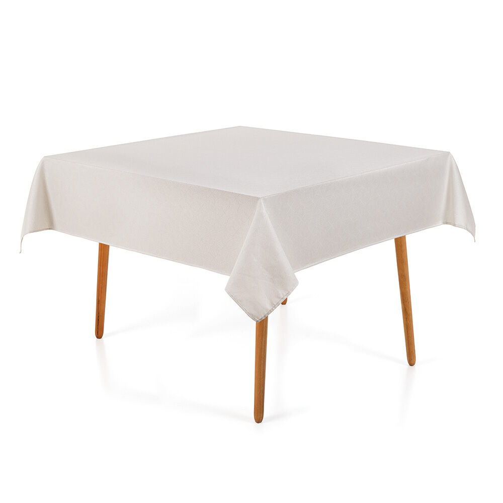 Toalha Mesa Caetano Branco 180x180cm Karsten
