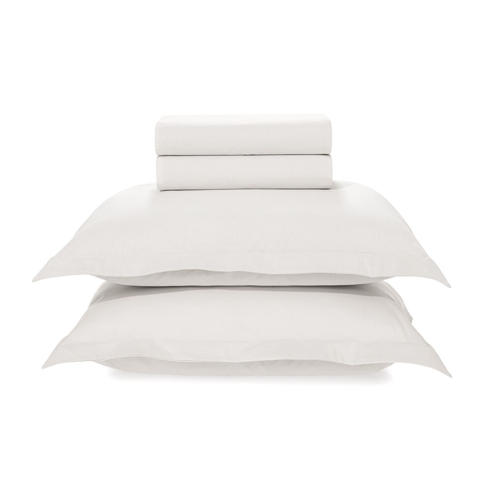 Jogo de Cama Casal 200 Fios Branco Karsten