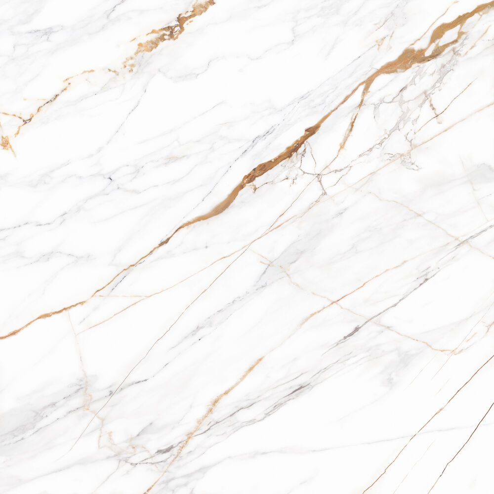 Piso Cerâmico Polux Plus Branco Marmorizado Retificado Acetinado 84x84 Málaga