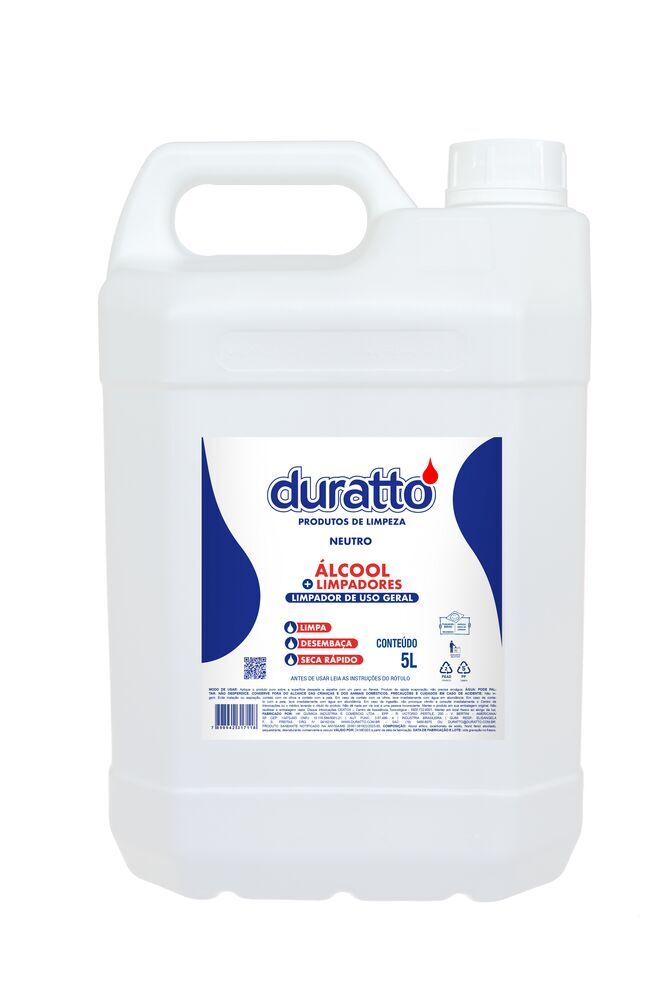 Limpador Alcool de Limpeza Neutro 5l Duratto
