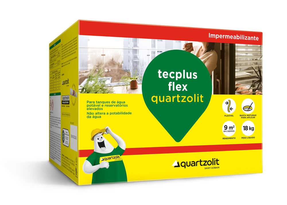 Impermeabilizante 18kg Tecplus Flex Cinza Quartzolit