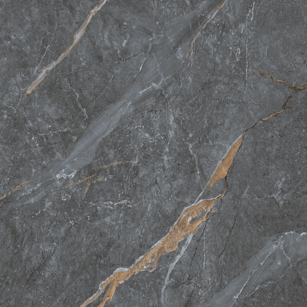 Piso Cerâmico Dommus Cinza Marmoriz Flat Brilhante 82x82 Ilhabella