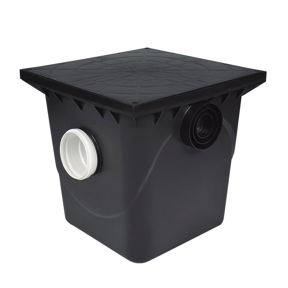 Caixa Gordura 20l Pvc Standard Com Tampa e Preto Metasul